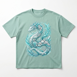 เสื้อยืดลายกวางคอสมิกสแต็ก |   เสื้อยืดผ้าฝ้ายเนื้อหนัก 240 GSM สีกรมท่าเข้ม พิมพ์ลายเนบิวลาอวกาศเต็มท้องฟ้า - Product Image 6