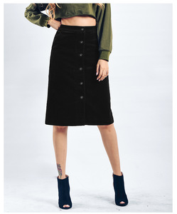 Women Denim Skirt <b>Elastic</b> Waist Jeans Skirt - Product Image 4