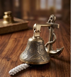 Traditional Nautical Ship <b>Bell</b> <b>Brass</b> Marine <b>Bell</b> For Sailor Decor Maritime Collection Coastal Home Office And Gift Ideas - Product Image 3