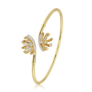 Exclusiva Pulsera de Tenis con Diamantes de 0.26 Quilates Chapada en Oro Amarillo, Diseño Floral, Corte Brillante, Regalo Romántico para Mujer, Uso Diario - Product Image 6
