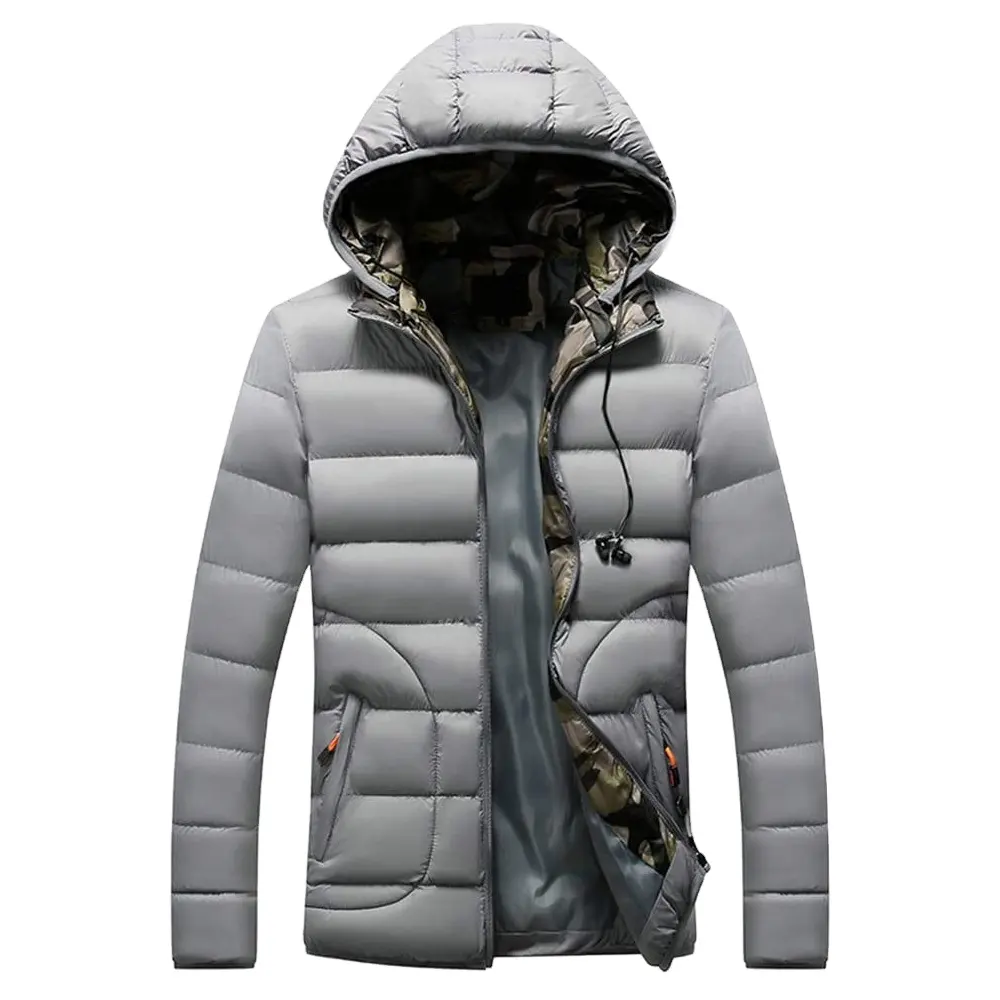 Personnaliser ample hommes; s doudoune bulle veste hommes hiver chaud à capuche doudoune fermeture éclair hommes doudoune couleurs personnalisées