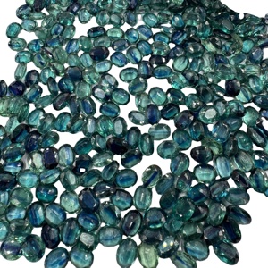 Kyanite สีครามธรรมชาติอัญมณีหลวมเหลี่ยมเพชรพลอยรูปไข่ขนาด7x9มม. มีเอกลักษณ์และสวยงาม - Product Image 1