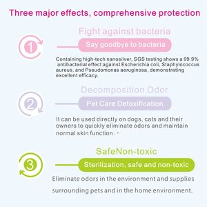 Desodorante Ecológico para Mascotas, Líquido Purificador Funcional 100ML X2, Aroma Floral para Perros y Gatos - Product Image 4