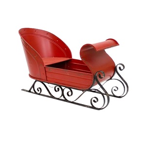 Best Arrival Metal Iron Luxury Design Galvanized Metal Sleigh for Christmas Decor Made With Customized Sizes With Sizes - Product Image 2