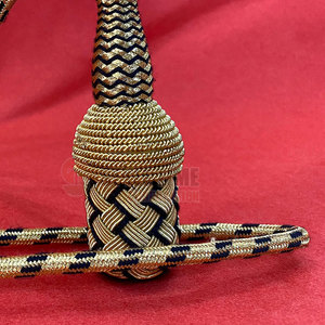 Nœud de sabre personnalisé avec fil tressé durable et pompon décoratif pour accessoires de parade et de cérémonie - Product Image 5