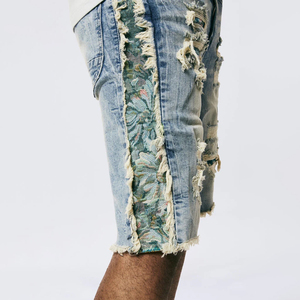 New Arrival Solid Material Washed Denim Shorts for <b>Men</b> 2026 Hot Sale Custom <b>Men's</b> 100% Denim Shorts Summer - Product Image 5