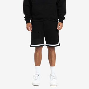 Pantalones cortos de baloncesto negros personalizados para hombres y mujeres, ropa de calle deportiva con cordón en la cintura, holgados, transpirables, cómodos pantalones de gimnasio - Product Image 5