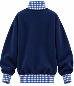 Sweat-shirt en molleton de coton pour femme, col montant, personnalisable avec logo brodé, coupe oversize, streetwear d'hiver, vente en gros - Product Image 4