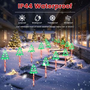 Paquete de 5 Luces de Navidad Impermeables IP44 para Exteriores, 8 Modos, Decoración Navideña para Jardín, Césped, Árbol de Navidad - Product Image 4