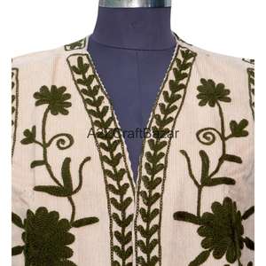 Chaqueta de Algodón 100% con Estampado Floral Cotrise para Mujer, Marca A2ZCraftBazar, Estilo Vintage, Transpirable, con Logotipo en la Espalda, Manga Media, para Primavera, Otoño e Invierno - Product Image 2