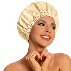 Gorro de Ducha Reutilizable para Mujer, Gorro de Ducha Impermeable Grande, Gorro de Baño con Banda Elástica Lavable para Cabello Largo, Trenzas - Product Image 2