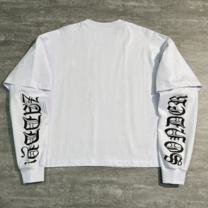 เสื้อถักผ้าฝ้ายพรีเมียม 100% ประดับคริสตัล สองชั้น แขนสั้น เป็นมิตรต่อสิ่งแวดล้อม ระบายอากาศได้ดี พิมพ์ลายตามสั่ง ดีไซน์เนอร์ ทรงปกติ - Product Image 2