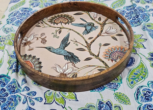 Plateau de service rectangulaire décoratif en bois de qualité supérieure, imprimé Meena, multi-usages, style Art Déco, par blossom craft india - Product Image 6