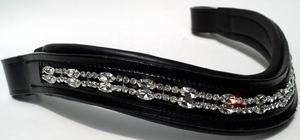 Bride de cheval la plus vendue en cuir doucement rembourré avec décor en cristal fantaisie couleur et taille personnalisables fabriqué par EQUIHAWK - Product Image 2