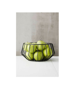 Corbeille à fruits en fer durable pour centre de table de salle à manger avec un aspect traditionnel élégant décoratif rustique moderne fait à la main - Product Image 6