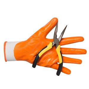 Gants de sécurité en polyester/nylon enduits NBR, poignet tricoté élastique, paume lisse légèrement sablée, origine vietnamienne, mécaniques - Product Image 1