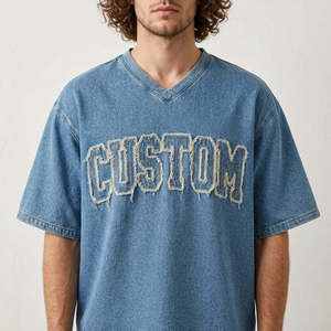 T-shirt décontracté surdimensionné pour homme, style streetwear vintage, 100 % coton 220g, motif uni, respirant et séchage rapide – Vente en gros à succès - Product Image 3