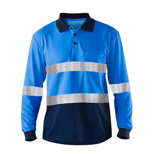 Vêtements de travail à séchage rapide, vêtements de sécurité routière haute visibilité, vêtements de sécurité pour la construction, polos réfléchissants à manches longues pour les travailleurs - Product Image 3