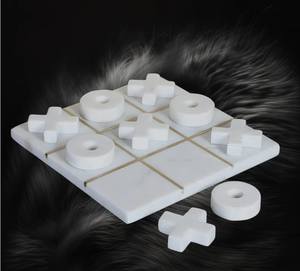 Minimalist Hot Selling <b>Marble</b> Tic Tac Toe <b>Game</b> Set Square Tabletop Home Decor Durable Indoor Living Room Design home decor - Product Image 1