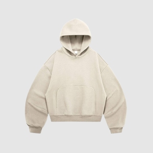 Heavyweight Oversized French Terry 100% Cotton Anti-Wrinkle Custom Pullover <b>Fleece</b> <b>Hoodie</b> Collection - Product Image 4
