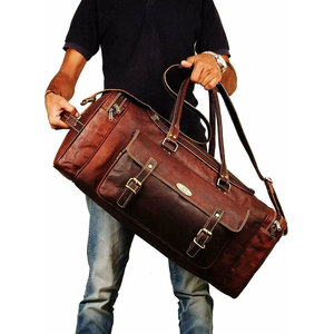 Bolsa de Viaje de Cuero Genuino para Hombre, de Alta Calidad, Ecológica, Personalizable, de 50-70L, Estilo Vintage, para Gimnasio, Fin de Semana o Viajes Cortos - Product Image 4