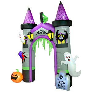 Grande Arco Gonfiabile di Halloween da 3,6 m con Fantasma, Zucca, Ragno e Pipistrello in Resistente Materiale PVC Oxford - Product Image 1