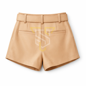 SANDRA TRADERS Short élégant pour femme, taille haute, confortable, décontracté, respirant, en cuir, avec fermeture éclair, séchage rapide, pour les fêtes et le quotidien - Product Image 3