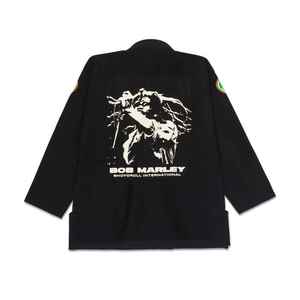 Kimono de BJJ International pour Homme, Noir, Coton, Coupe Classique, Imprimé Bob Marley, Léger, Durable, Séchage Rapide, Arts Martiaux - Product Image 1