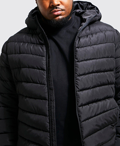 Men's Waterproof <b>Packable</b> Down <b>Jacket</b> Hooded Lightweight Puffer Insulated Coat with Zipper Closure Regular Fit Men's Windbreaker - Product Image 3