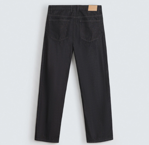 Jean en denim tissé léger et respirant pour homme, taille mi-haute, coupe ample, jambe large, décontracté, idéal pour l'été - Product Image 4