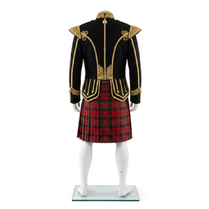 Veste Doublet écossaise noire tactique pour tambourinier écossais, uniforme de protection anti-aiguilles - Product Image 2
