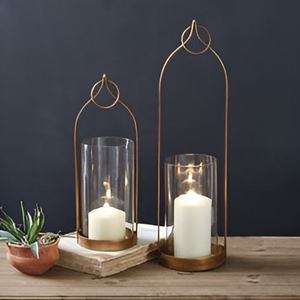 Indoor Outdoor Durable Metal <b>Silver</b> Candle <b>Lanterns</b> Glass Holders Jars Handmade Modern Abstract Design Custom Size Wedding Home - Product Image 1