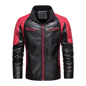 เสื้อแจ็คเก็ตหนังผู้ชายสำหรับใช้ในชีวิตประจำวัน ดีไซน์เย็บตะเข็บทนทาน ให้ความอบอุ่นและมีสไตล์ เหมาะสำหรับฤดูหนาว - Product Image 1
