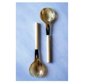 Utensilios para Ensaladas Hechos a Mano, Ecológicos, Aptos para Lavavajillas, para Cocina Casera, Hechos en India - Product Image 2