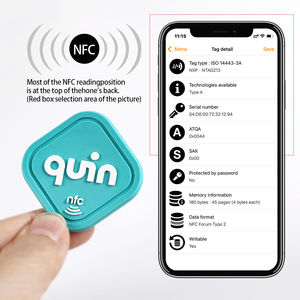 Étiquette NFC en caoutchouc PVC personnalisée pour vêtements, étiquette RFID en silicone lisible, patch en silicone transparent - Product Image 2