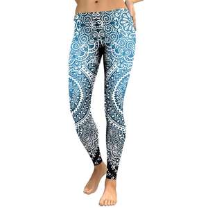 Leggings de cintura alta con diseño único y ligero, efecto push-up, sin costuras, estilo casual, sublimación, servicio OEM/ODM, para mujer. - Product Image 1