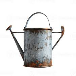 Regadera de Metal Galvanizado en Oferta, Regadera de Hierro Rústica para Jardín con Boquilla Larga, Regadera Decorativa Antigua para Plantas de Exterior - Product Image 1