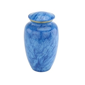 Expensive Design Brass Metal <b>Large</b> Blue Cremation <b>Urn</b> With Gold Band for Human Ashes Adult <b>Urns</b> Funeral Supplies <b>urn</b> - Product Image 3