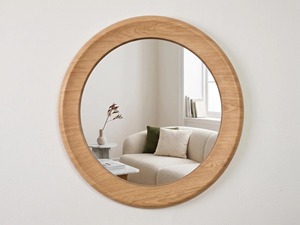 <b>Round</b> Wooden Wall <b>Mirror</b> Modern Handmade Bone Inlay Design 2.5cm Thick for Living Room From REHMAN CRAFT - Product Image 2
