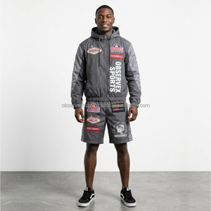 Windbreaker Set Customize Oem Logo Two Piece Outfits Set Waterproof Nylon Jacket Women <b>Shorts</b> Windbreaker Jacket Set - Product Image 1