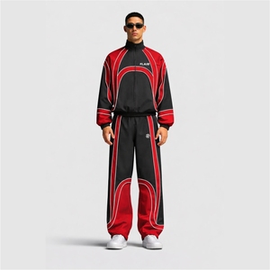 Conjunto Deportivo Urbano Premium para Hombre con Paneles Curvos – Ropa Deportiva de Moda para Correr - Product Image 1