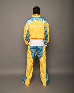 2026 Yellow Windbreaker Set Nylon <b>Half</b>-<b>Zip</b> <b>Jacket</b> Pants <b>Men</b> Women Kids Matching Outfit Regular Fit All Seasons Wear - Product Image 3