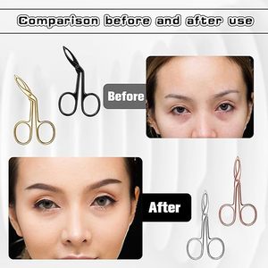 Pince à épiler en acier inoxydable de haute qualité avec manche ciseaux, ciseaux à sourcils biseautés et droits, ciseaux à sourcils pointus et tranchants - Product Image 4