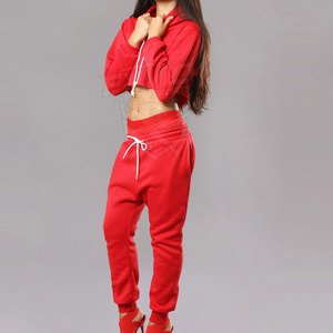 2026 New Style Custom Made Women Crop Top Tracksuits Private Label Winter Wear Women Crop Top Tracksuits - Product Image 2