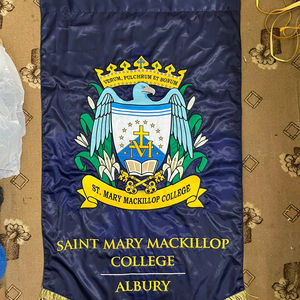 OEM Personalized Embroidery School College Flags Patches Durable Outdoor University <b>Banners</b> Premium Stitched Logo <b>Banners</b> OEM - Product Image 1