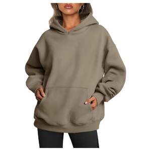 Sudadera con Capucha de Invierno/Otoño para Mujer, Sudadera de Poliéster, OEM ODM, Logotipo Personalizado, Insignia, Sudadera Informal para Gimnasio, Ropa de Calle, Moda Casual - Product Image 2