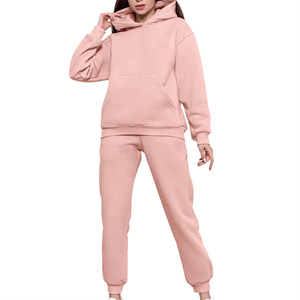 Ensemble de survêtement décontracté pour femmes, sur mesure, coupe classique, 2 pièces, 100% coton, streetwear léger pour femmes - Product Image 1