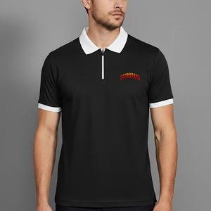 Chemises décontractées à manches courtes pour hommes Pinco Sports, tricotées 100 % coton, avec logo frontal imprimé par transfert thermique, respirantes, vente en gros - Product Image 4