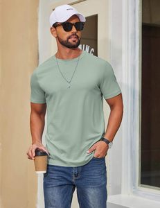 T-shirt en coton de haute qualité pour homme, doux, respirant, écologique, jersey tricoté 220g, vêtements décontractés, vente en gros, vêtements personnalisés - Product Image 5