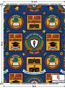 Custom African Wax Print Fabric Manufacturer School Anniversary Convention Uniform Celebration Textile Supplier OEM ODM - Product Image 5